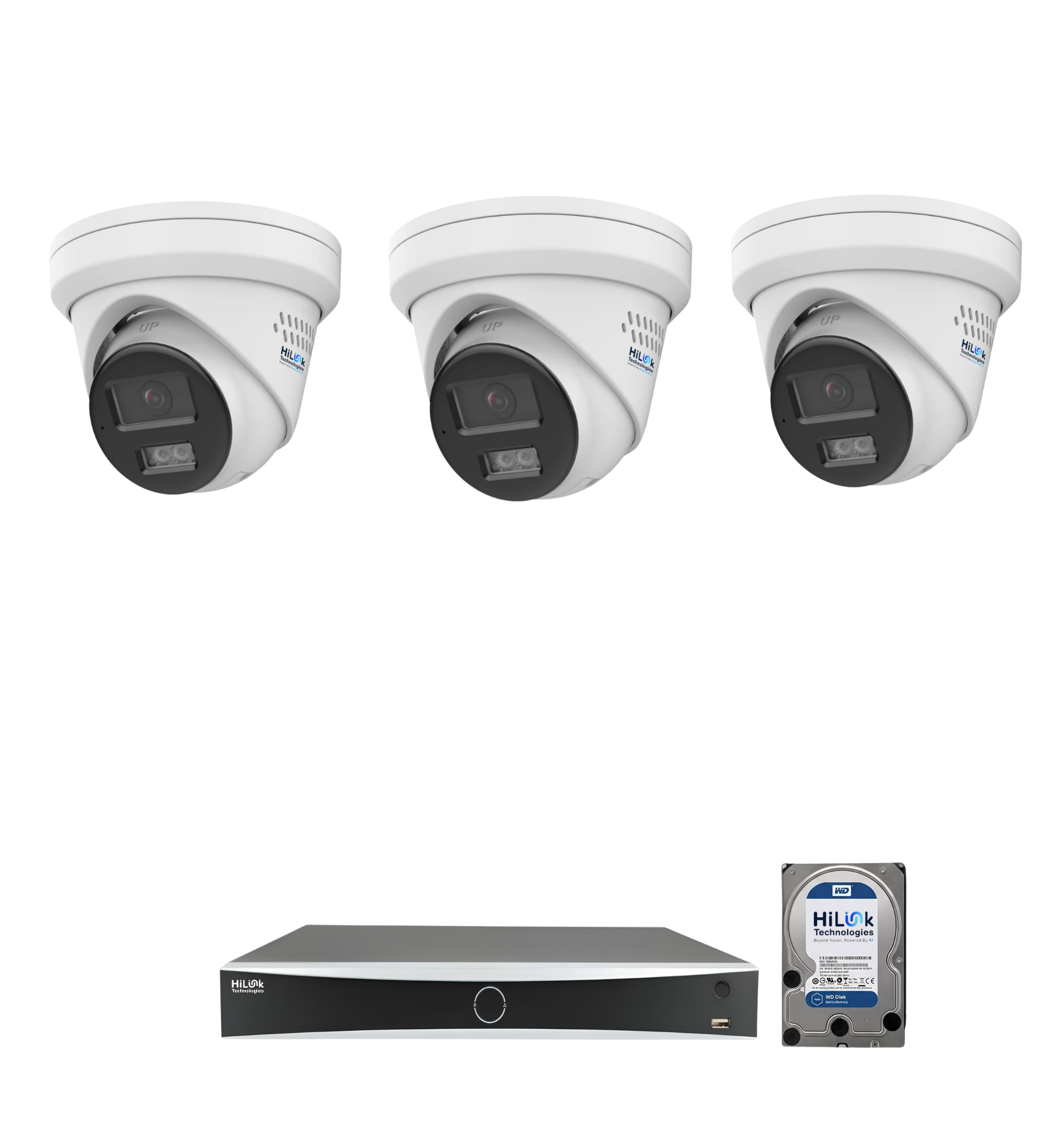 Hilink Build your own camera Kit, 8 MP ColorVu Gen 3 Turret, 8Ch NVR, 4 /2TB storage