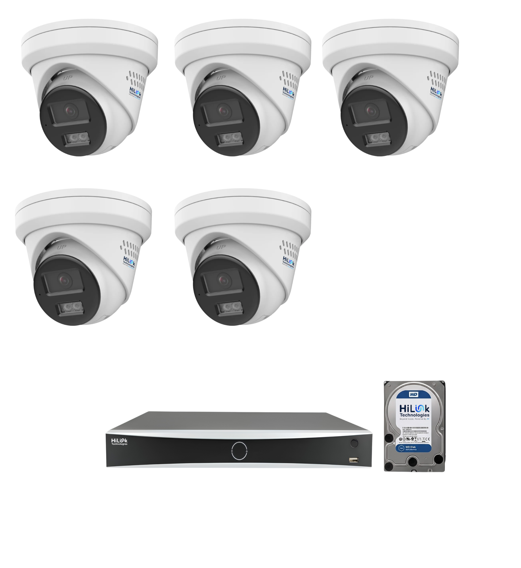 Hilink Build your own camera Kit, 8 MP ColorVu Gen 3 Turret, 8Ch NVR, 4 /2TB storage
