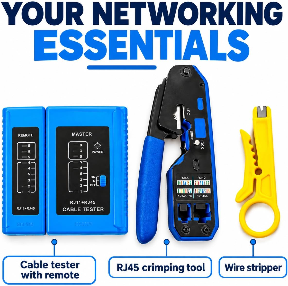HiLink RJ45 crimping tool kit contents