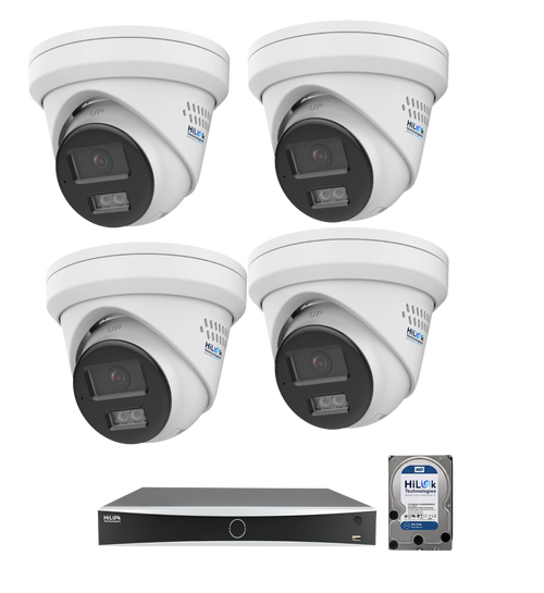 HiLink 4-Camera 4K Security System — 4 × 8MP ColorVu Gen 3 + 8Ch NVR + 2TB | Complete Home CCTV Kit