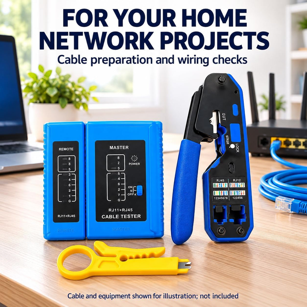 RJ45 RJ11 network cable tester master and remote