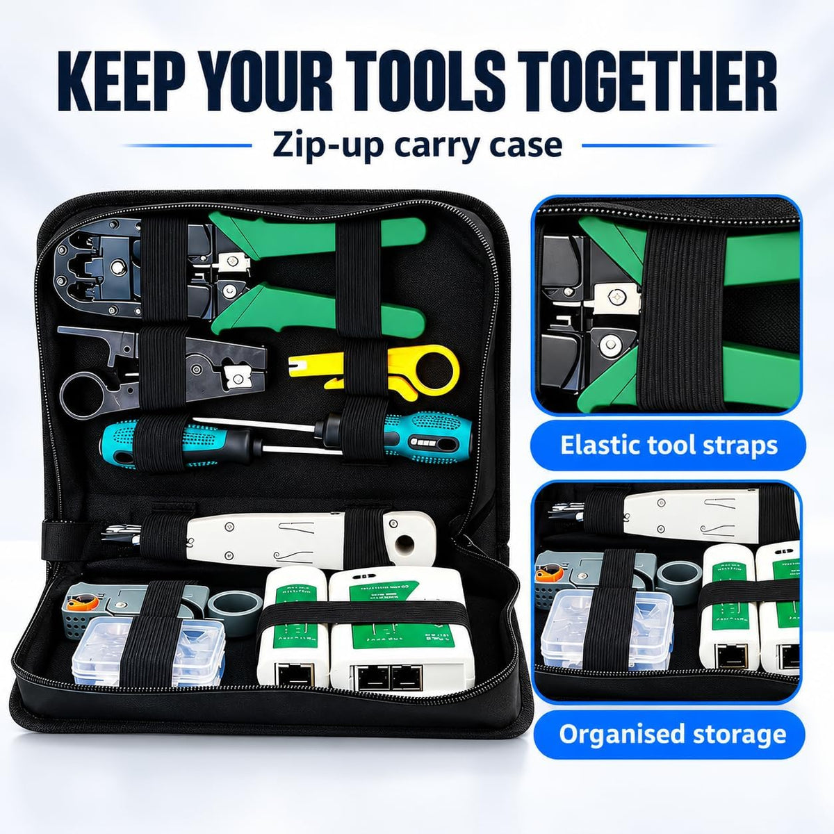Ratchet RJ45 RJ11 crimping tool