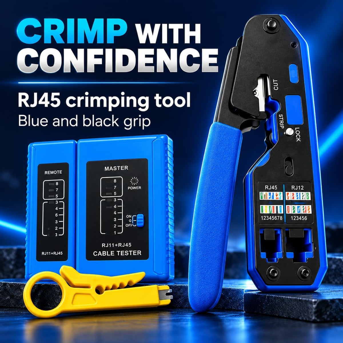 HiLink RJ45 crimping tool kit specifications